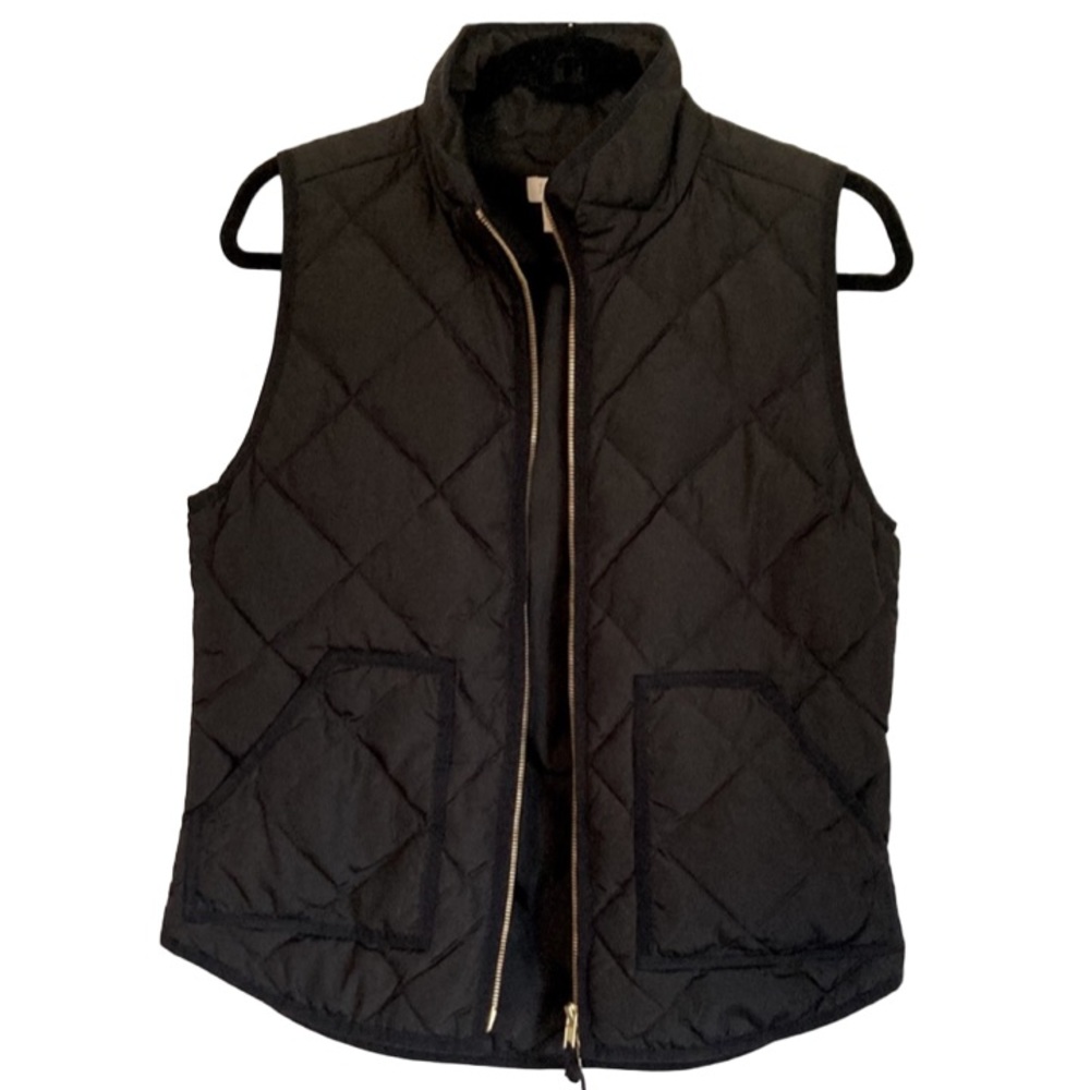 J crew quilted down vest